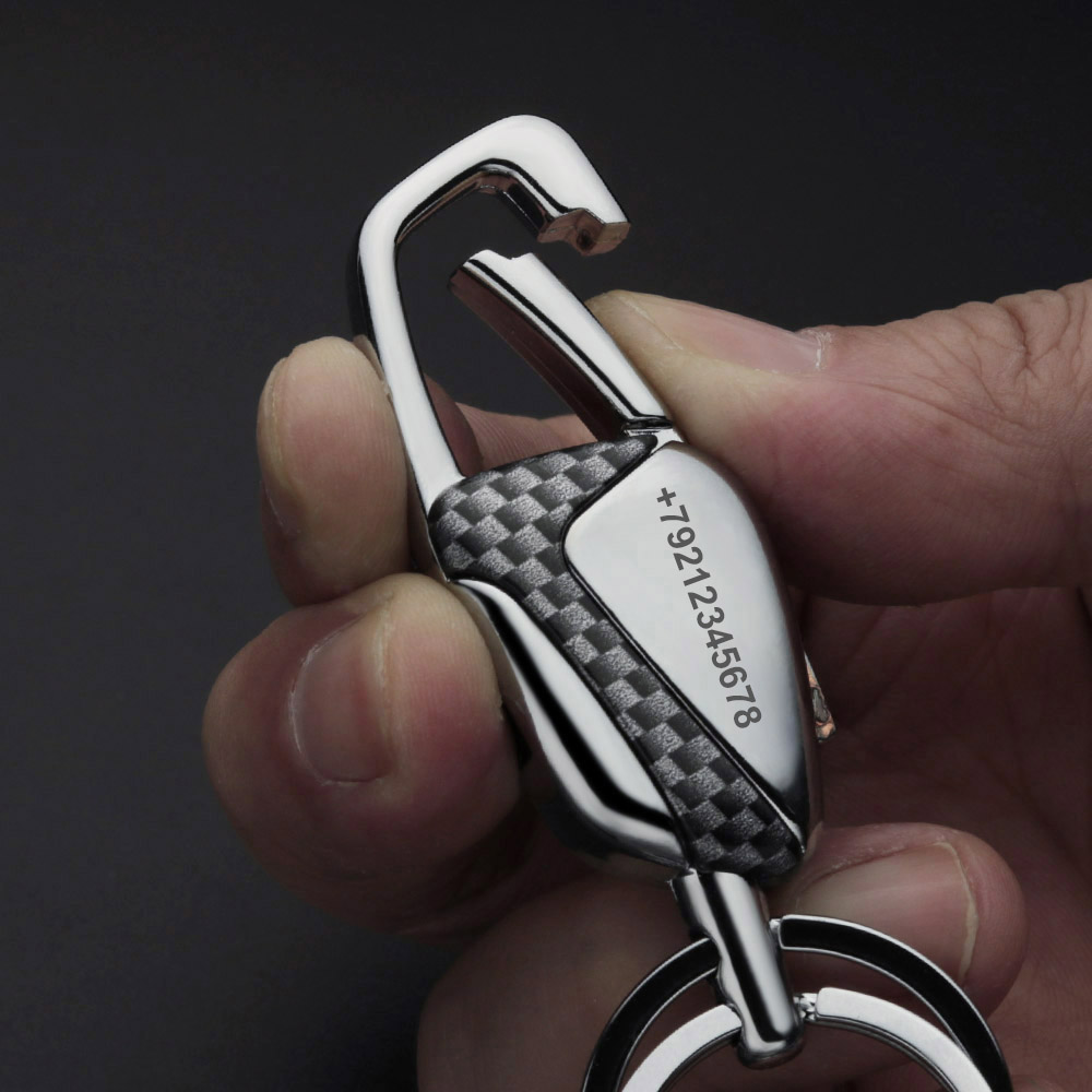 Personalized Keyring Double Sw - Initial Ring Custom recension och pris