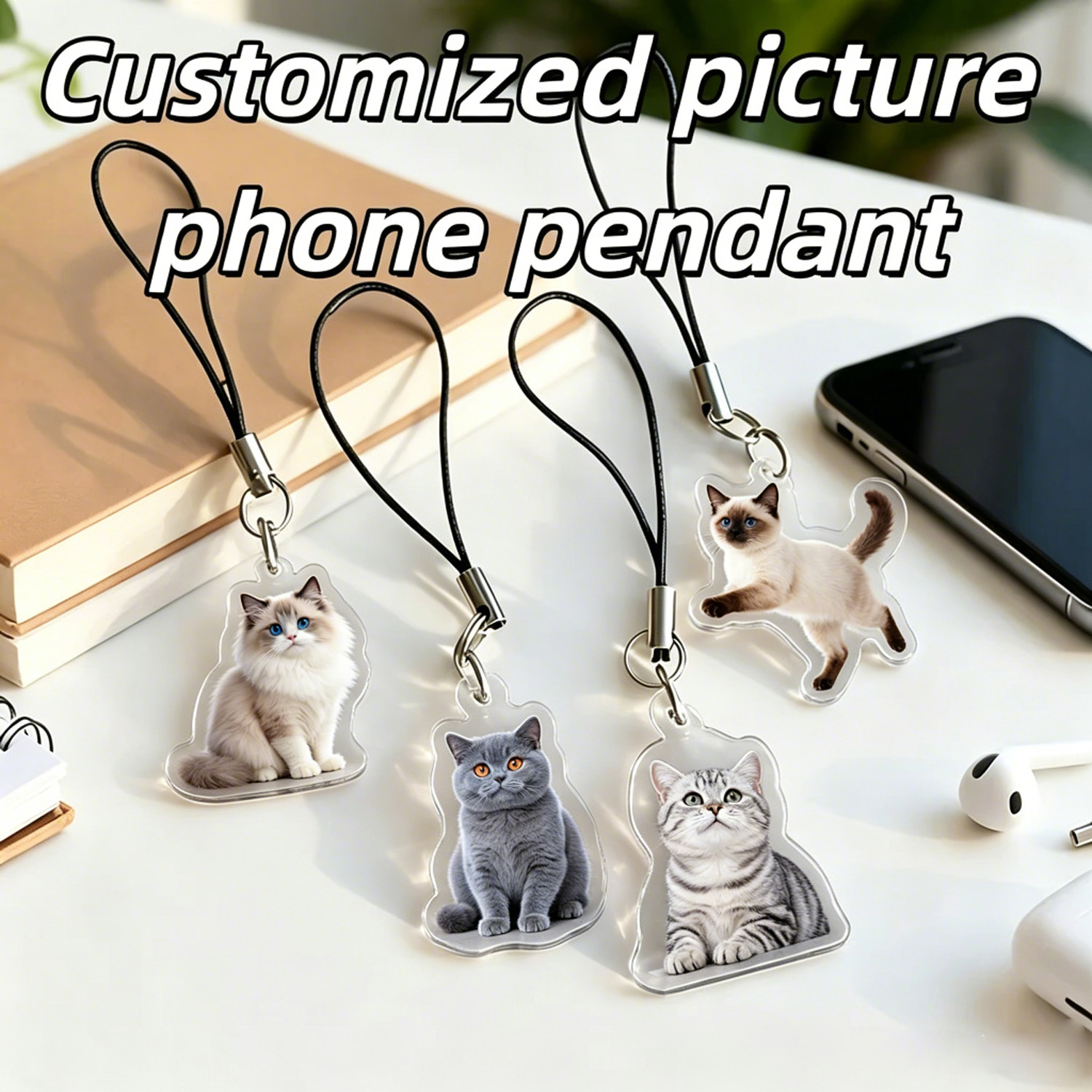 Custom Pet Portrait Phone Pend - Pet Portrait Custom recension och pris